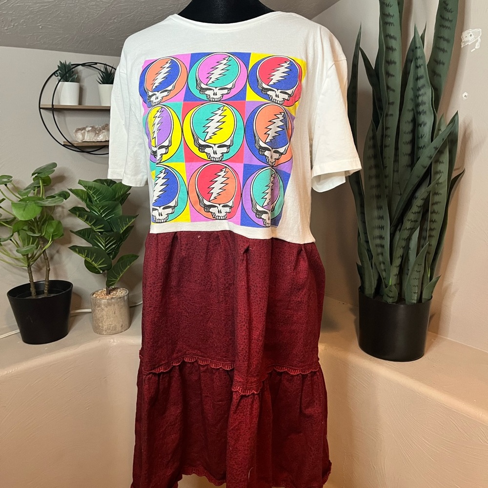 Reworked Band Tee Dress